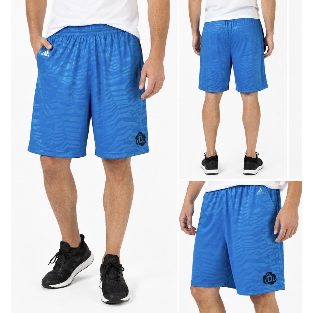 Adidas Men's 2xl Derrick Rose 2013 Teal Blue Basketball Athletic D Logo Shorts